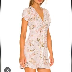 Amuse Society Revolve Pastel Floral V-Neck Dress XS